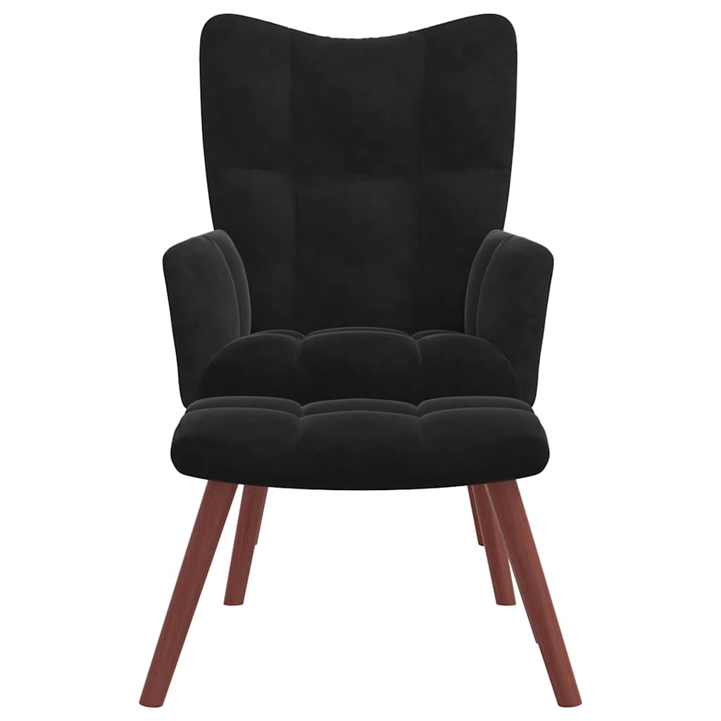 Relaxing Chair 2 pcs Black Velvet