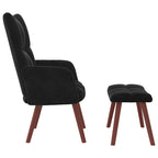 Relaxing Chair 2 pcs Black Velvet