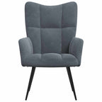Relaxing Chair Dark Grey 70 x 61 x 96.5 cm Velvet