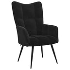 Relaxing Chair Black 70 x 61 x 96.5 cm Velvet