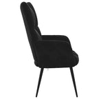 Relaxing Chair Black 70 x 61 x 96.5 cm Velvet