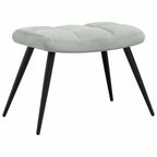 Relaxing chair with Footstool 2 pcs Light Grey Velvet