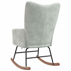 Rocking Chair Light Grey 78 x 61 x 98 cm Velvet