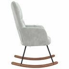 Rocking Chair Light Grey 78 x 61 x 98 cm Velvet