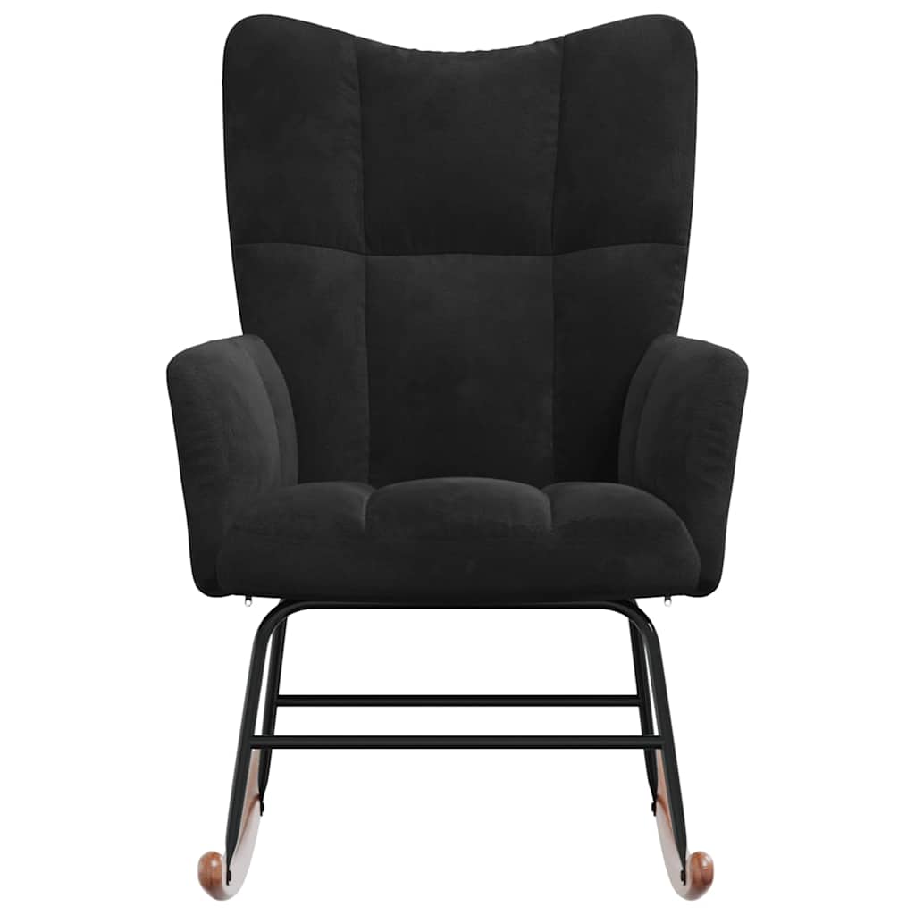 Rocking Chair Black 78 x 61 x 98 cm Velvet