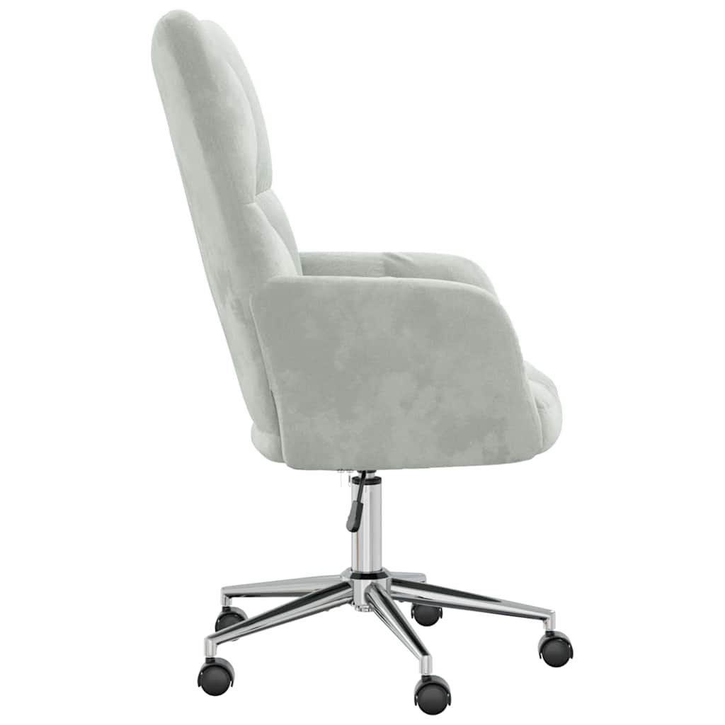Relaxing Chair with Wheel Light Grey 69 x 61.5 x 102 cm Velvet