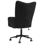 Relaxing Chair with Wheel Black 69 x 61.5 x 102 cm Velvet