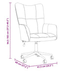 Relaxing Chair with Wheel Black 69 x 61.5 x 102 cm Velvet