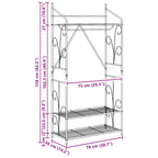 Open Wardrobe Plain 2 pcs 78 x 36 x 160 cm