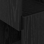 Corner Cabinet Black Oak 25.5x25x102cm Engineered Wood