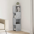 Corner Cabinet Concrete Grey 25.5x25x102cm Engineered Wood