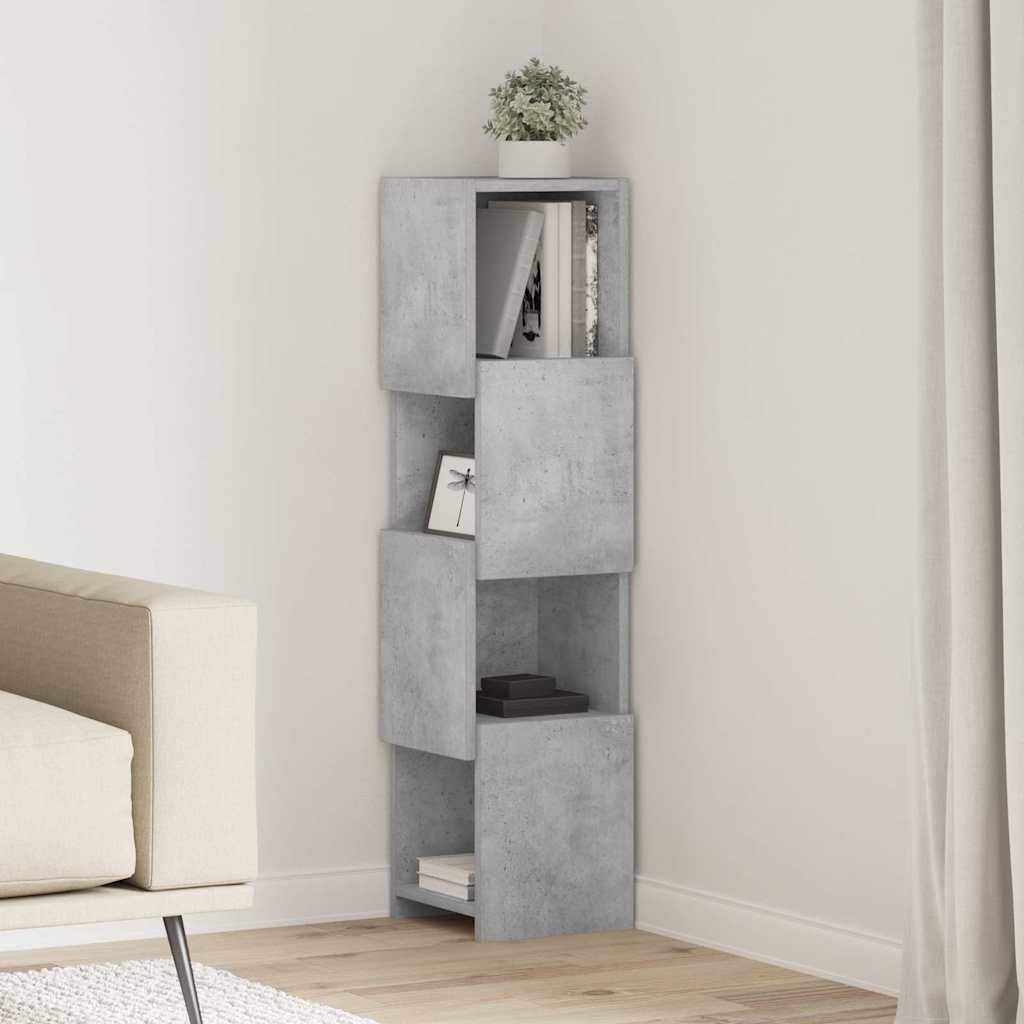 Corner Cabinet Concrete Grey 25.5x25x102cm Engineered Wood