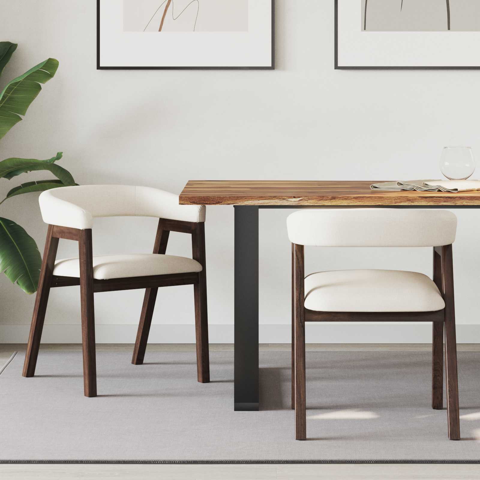 Dining Chairs 2 pcs Light Brown 54 x 57 x 73 cm