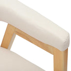 Dining Chairs 2 pcs Natural 54 x 57 x 73 cm Solid Rubber Wood