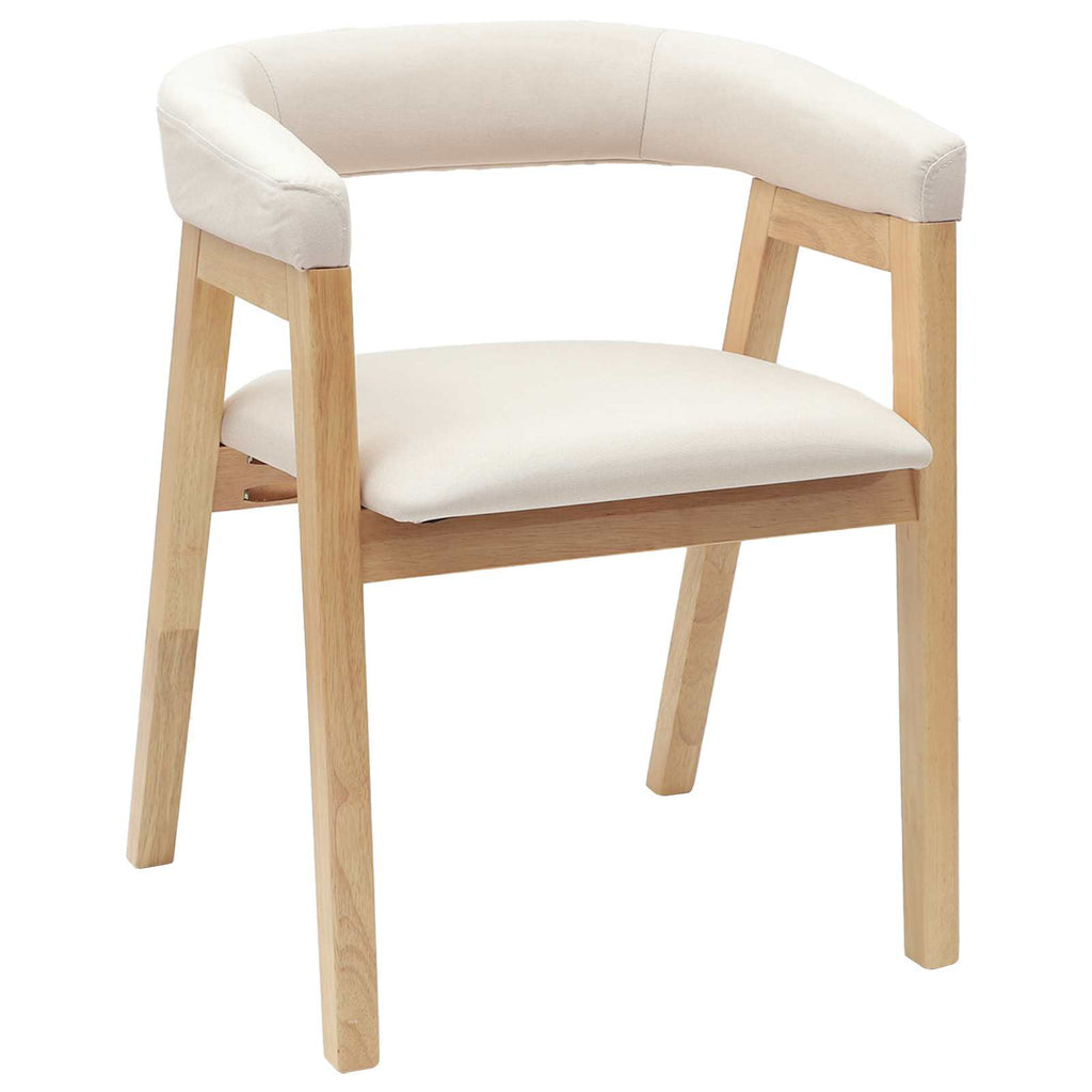 Dining Chairs 2 pcs Natural 54 x 57 x 73 cm Solid Rubber Wood
