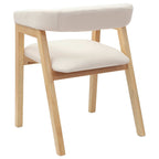 Dining Chairs 2 pcs Natural 54 x 57 x 73 cm Solid Rubber Wood