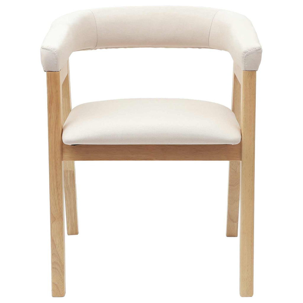 Dining Chairs 2 pcs Natural 54 x 57 x 73 cm Solid Rubber Wood