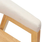 Dining Chairs 2 pcs Natural 54 x 57 x 73 cm Solid Rubber Wood