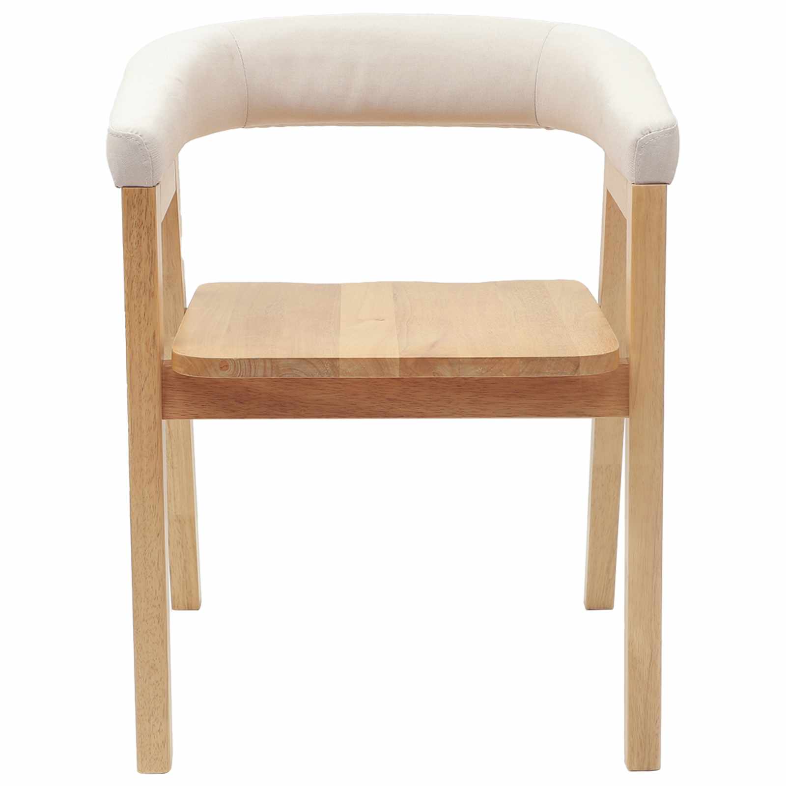 Dining Chairs 2 pcs Natural 54 x 57 x 73 cm Solid Rubber Wood