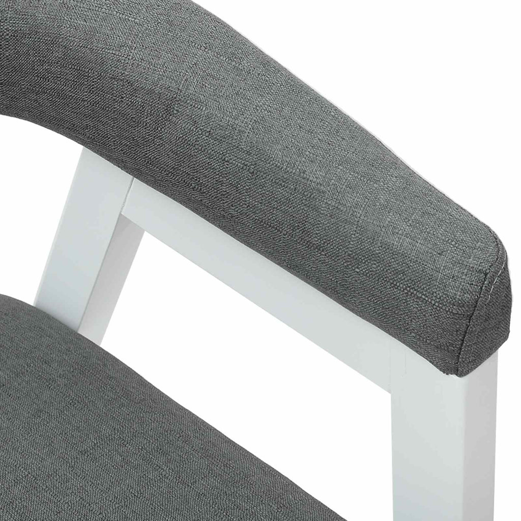 Dining Chairs 2 pcs White 54 x 57 x 73 cm Solid Rubber Wood