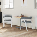 Dining Chairs 2 pcs White 54 x 57 x 73 cm Solid Rubber Wood