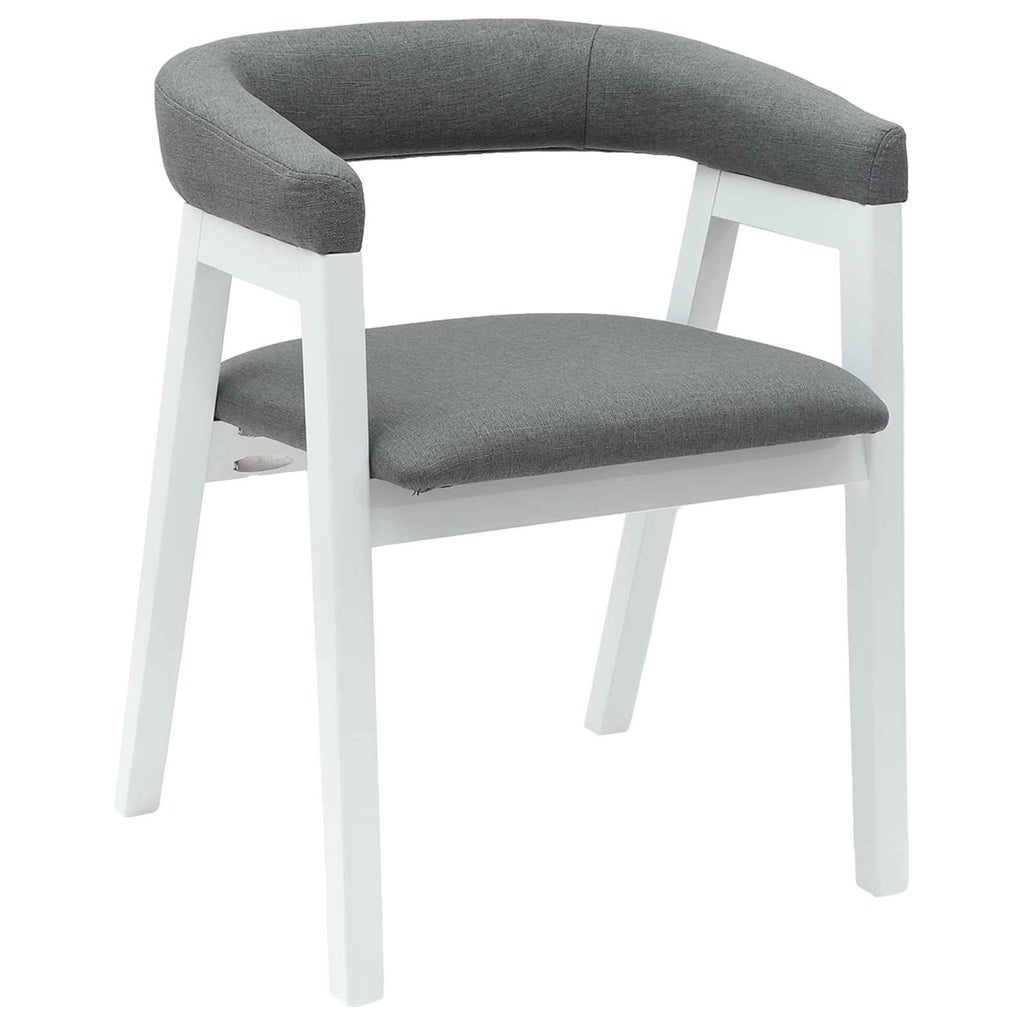 Dining Chairs 2 pcs White 54 x 57 x 73 cm Solid Rubber Wood