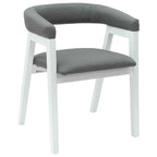 Dining Chairs 2 pcs White 54 x 57 x 73 cm Solid Rubber Wood