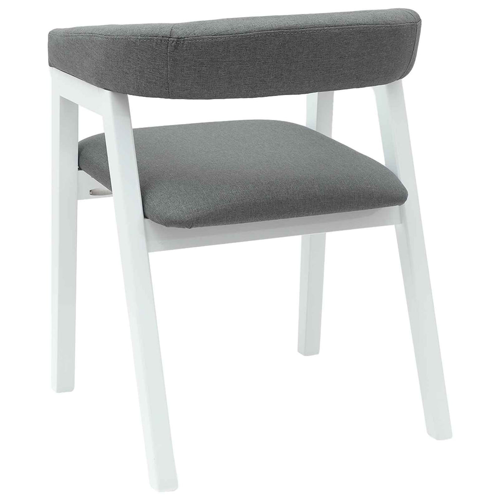 Dining Chairs 2 pcs White 54 x 57 x 73 cm Solid Rubber Wood