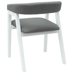 Dining Chairs 2 pcs White 54 x 57 x 73 cm Solid Rubber Wood