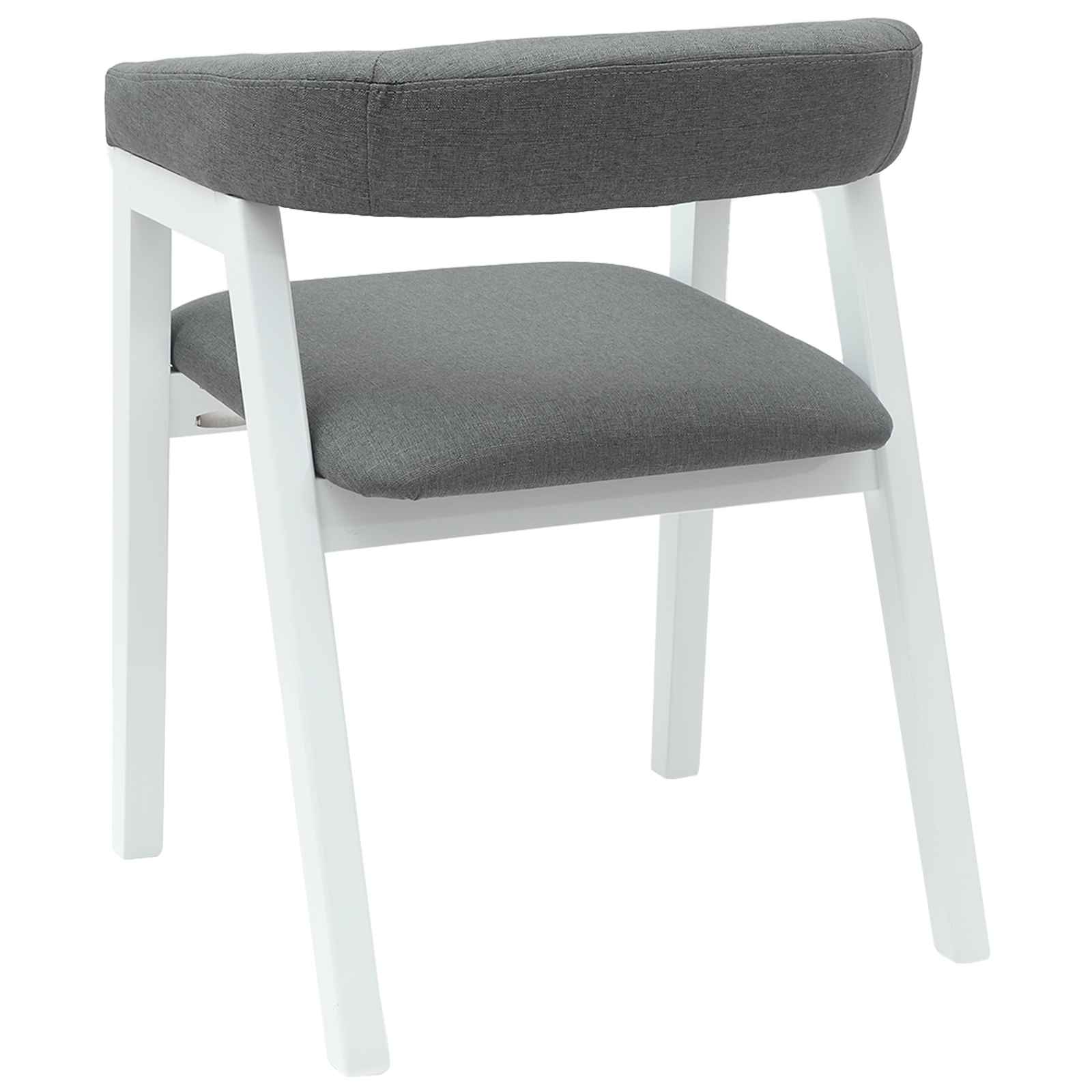 Dining Chairs 2 pcs White 54 x 57 x 73 cm Solid Rubber Wood