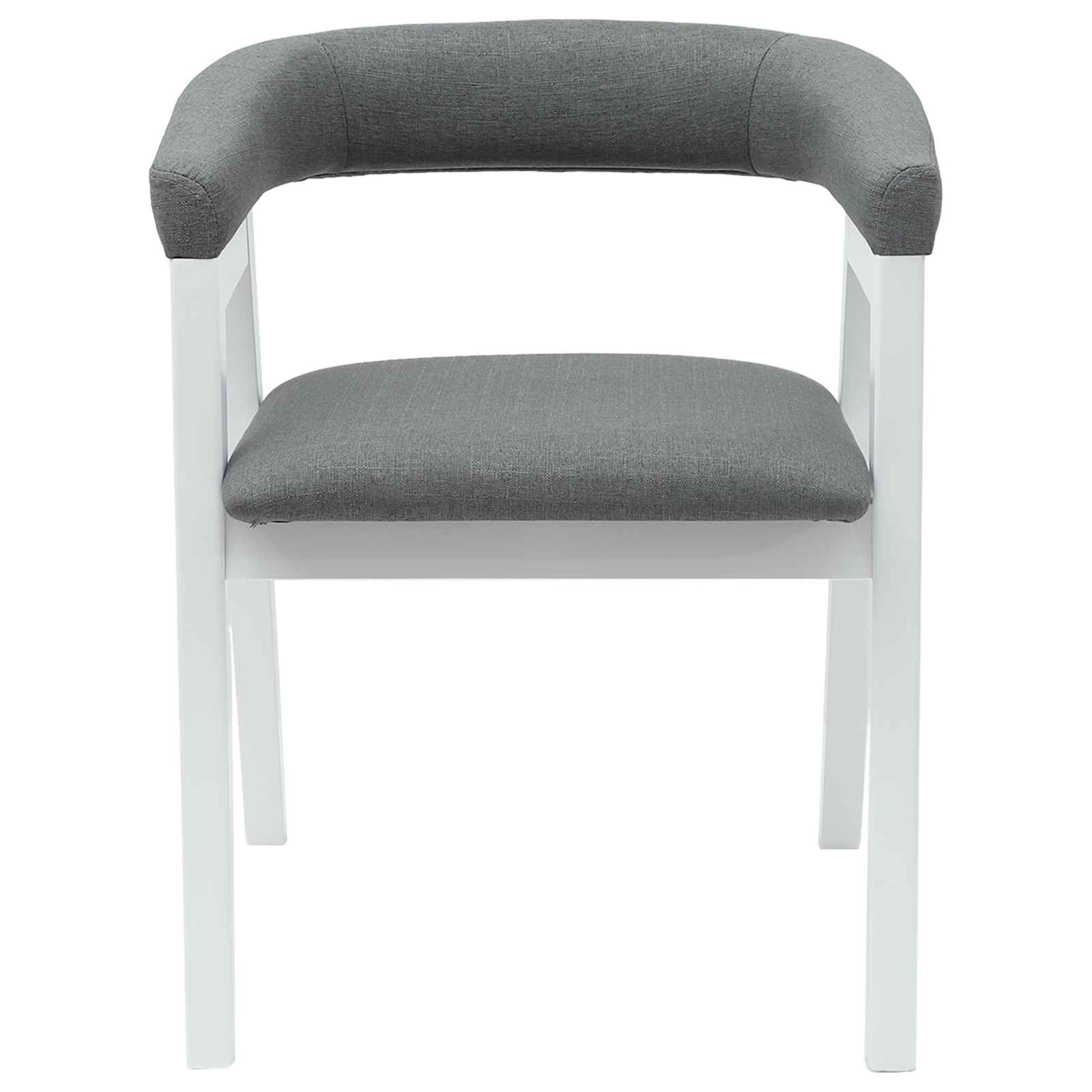 Dining Chairs 2 pcs White 54 x 57 x 73 cm Solid Rubber Wood