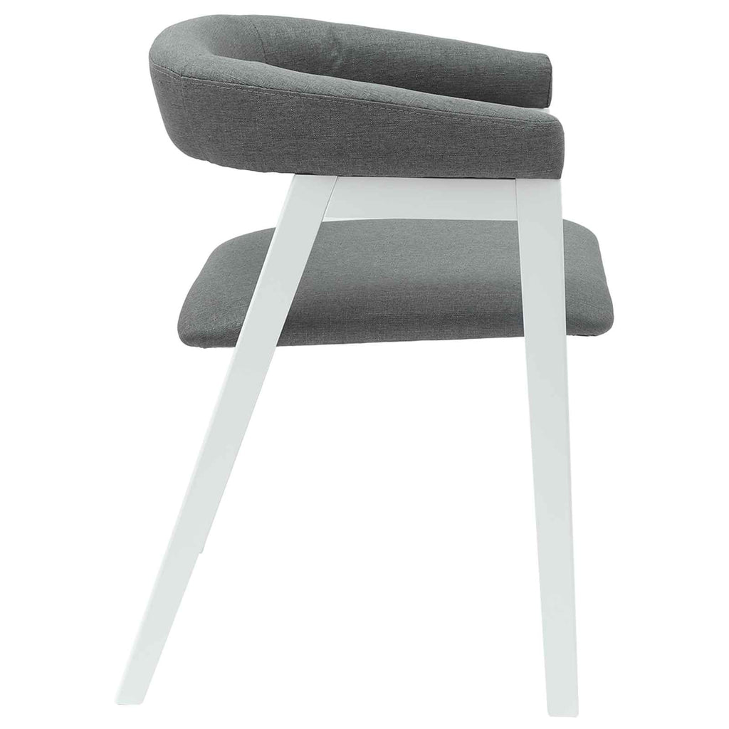 Dining Chairs 2 pcs White 54 x 57 x 73 cm Solid Rubber Wood