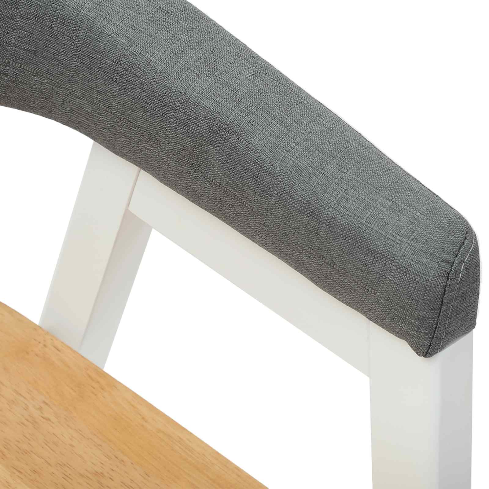 Dining Chairs 2 pcs White 54 x 57 x 73 cm Solid Rubber Wood