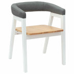 Dining Chairs 2 pcs White 54 x 57 x 73 cm Solid Rubber Wood