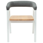 Dining Chairs 2 pcs White 54 x 57 x 73 cm Solid Rubber Wood