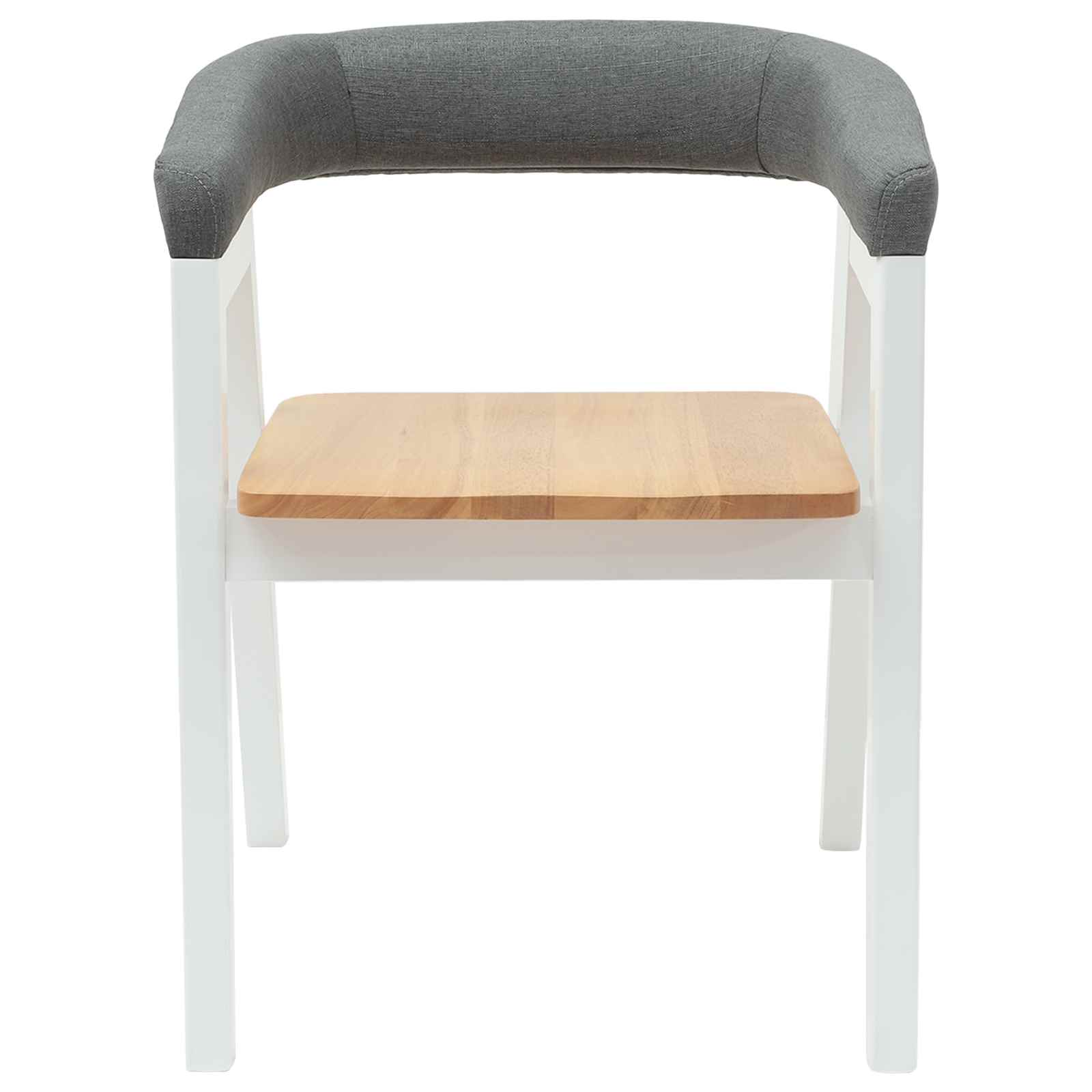 Dining Chairs 2 pcs White 54 x 57 x 73 cm Solid Rubber Wood