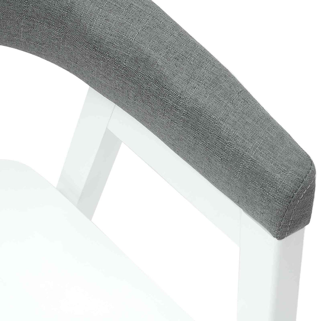 Dining Chairs 2 pcs White 54 x 57 x 73 cm Solid Rubber Wood