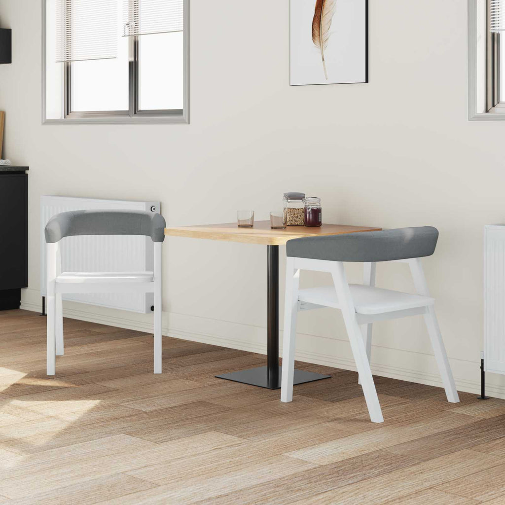 Dining Chairs 2 pcs White 54 x 57 x 73 cm Solid Rubber Wood