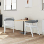 Dining Chairs 2 pcs White 54 x 57 x 73 cm Solid Rubber Wood