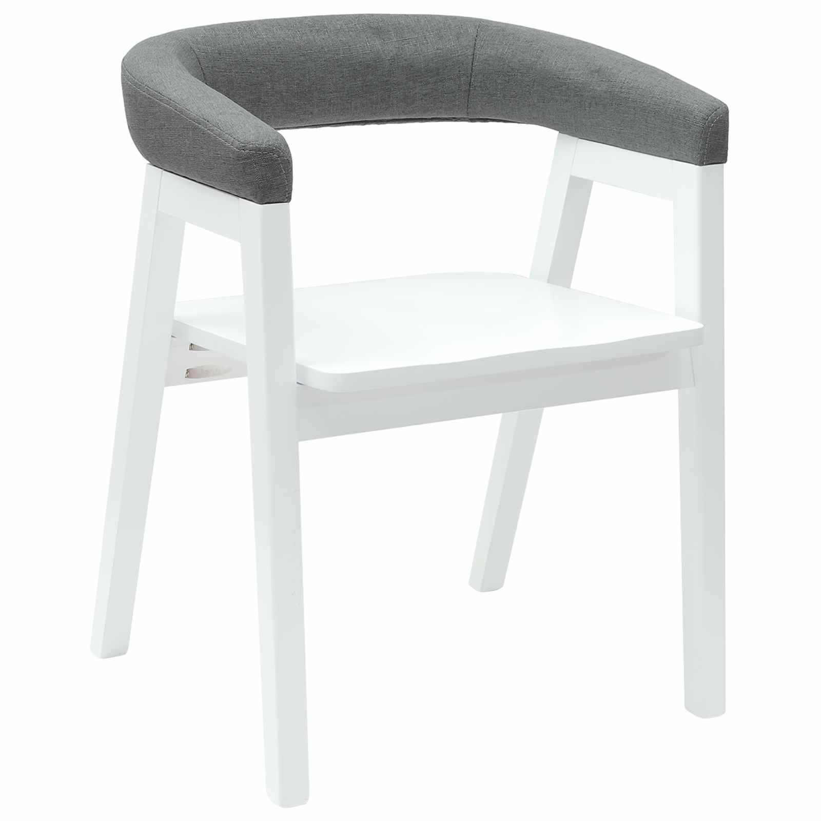 Dining Chairs 2 pcs White 54 x 57 x 73 cm Solid Rubber Wood