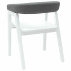 Dining Chairs 2 pcs White 54 x 57 x 73 cm Solid Rubber Wood