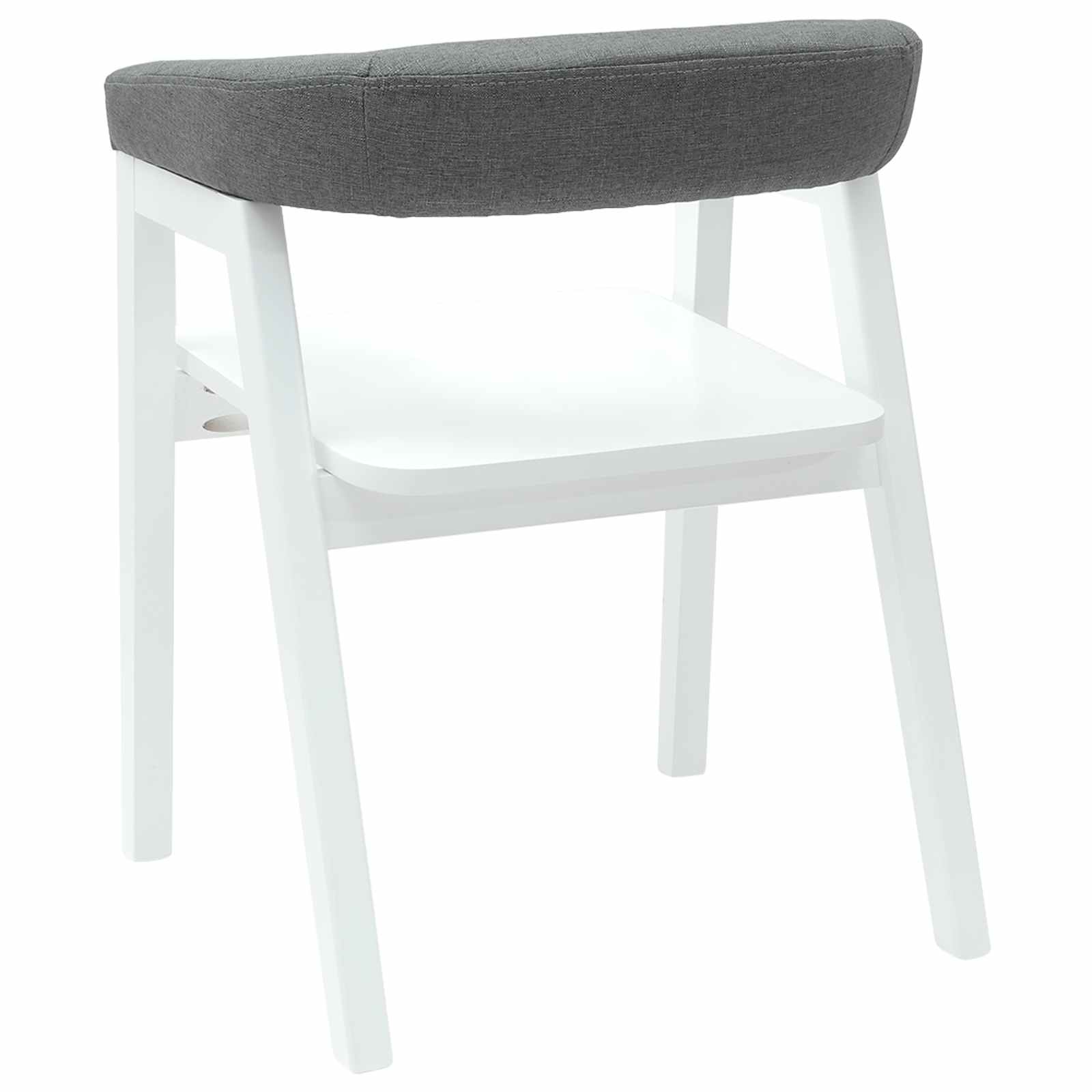 Dining Chairs 2 pcs White 54 x 57 x 73 cm Solid Rubber Wood