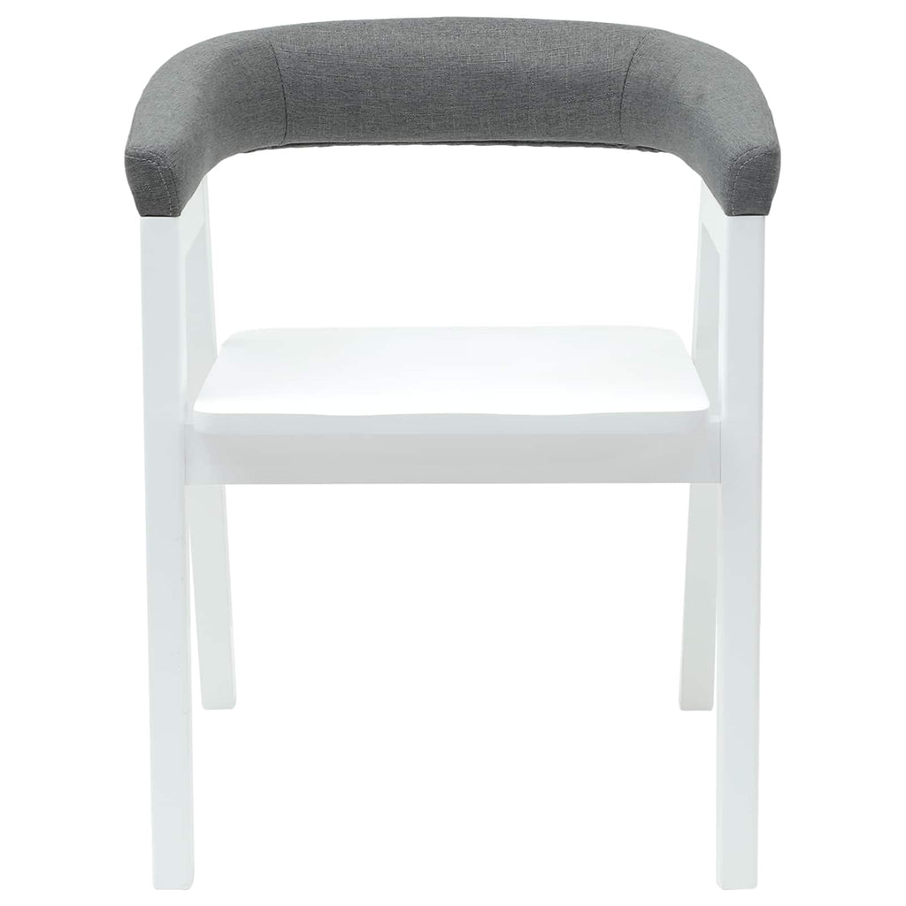 Dining Chairs 2 pcs White 54 x 57 x 73 cm Solid Rubber Wood
