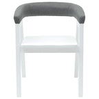 Dining Chairs 2 pcs White 54 x 57 x 73 cm Solid Rubber Wood