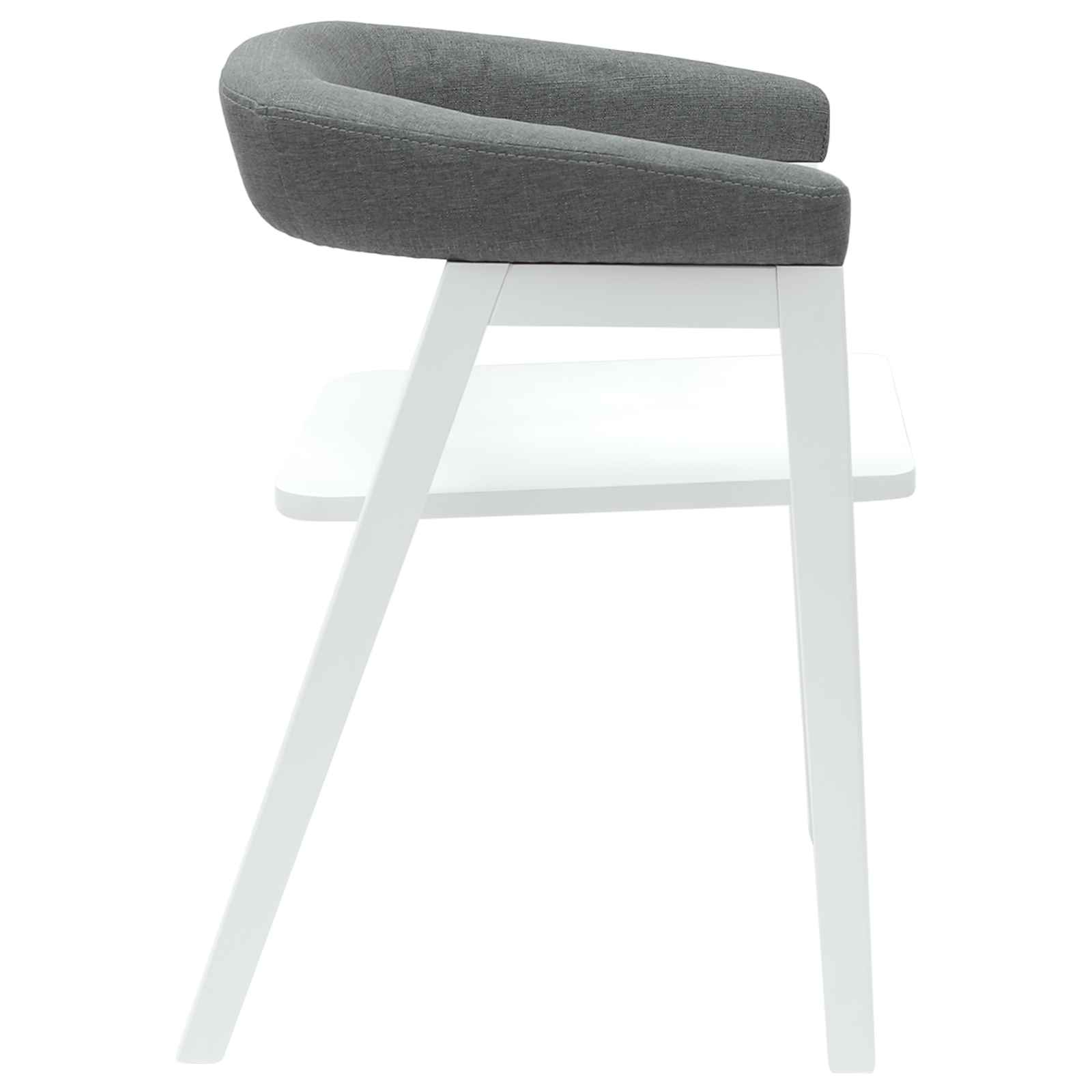 Dining Chairs 2 pcs White 54 x 57 x 73 cm Solid Rubber Wood