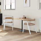 Dining Chairs 2 pcs White 54 x 57 x 73 cm Solid Rubber Wood