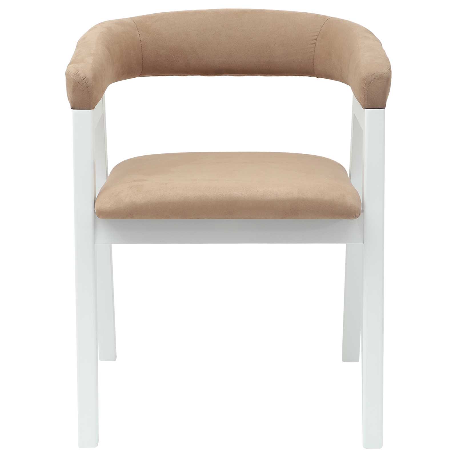Dining Chairs 2 pcs White 54 x 57 x 73 cm Solid Rubber Wood