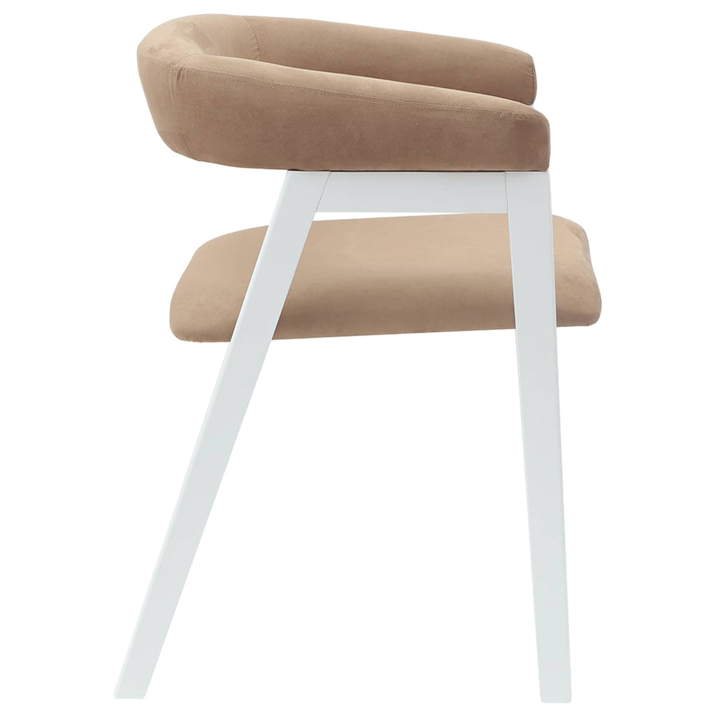 Dining Chairs 2 pcs White 54 x 57 x 73 cm Solid Rubber Wood
