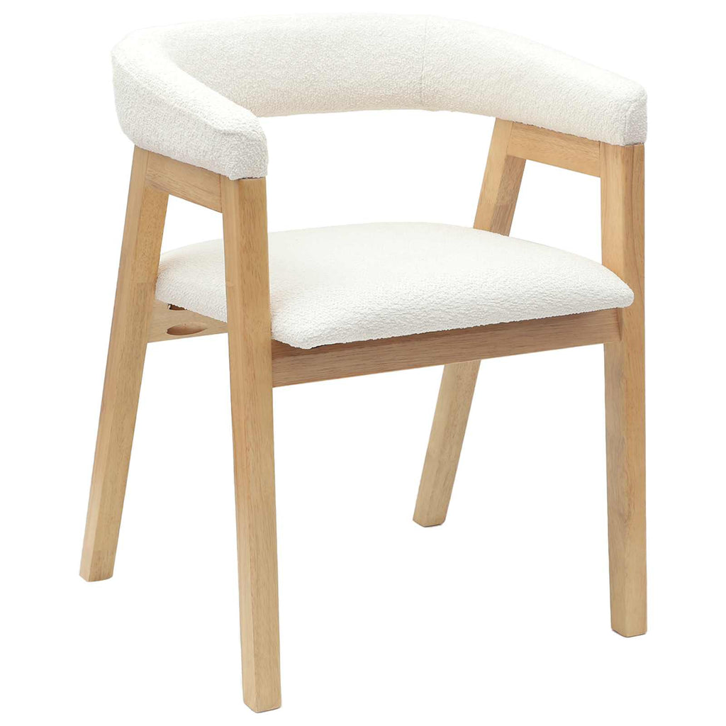 Dining Chairs 2 pcs Natural 54 x 57 x 73 cm Solid Rubber Wood