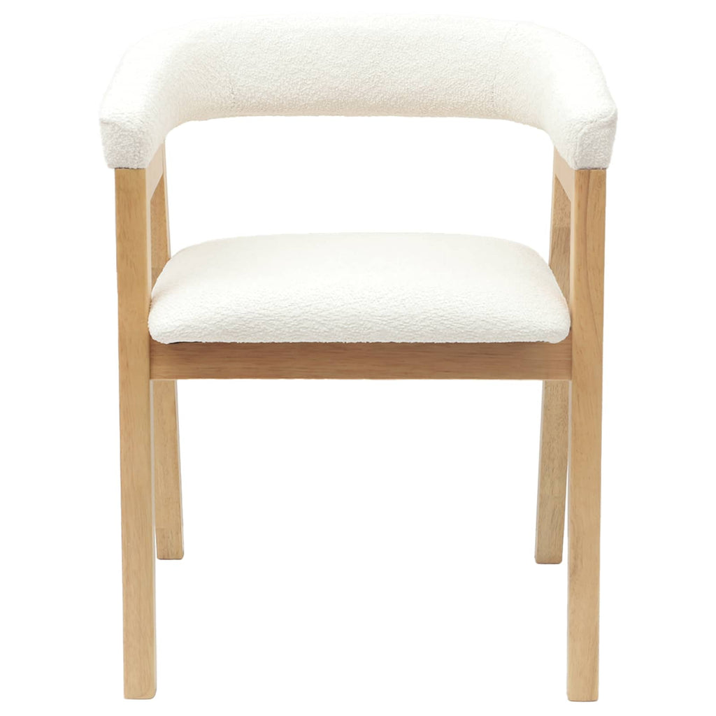 Dining Chairs 2 pcs Natural 54 x 57 x 73 cm Solid Rubber Wood